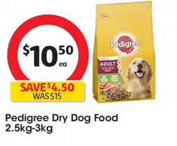 Coles Pedigree dry dog food offer