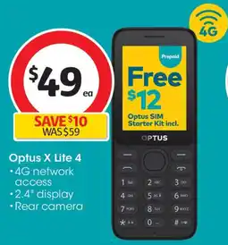 Coles Optus x lite 4 offer