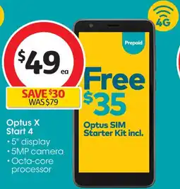 Coles Optus x start 4 offer