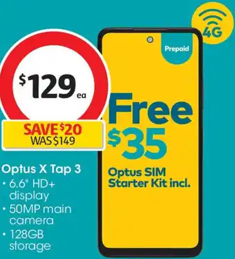 Coles Optus X Tap 3 offer