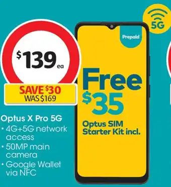 Coles Optus X Pro 5G offer