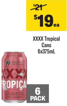 Coles XXXX Tropical Cans offer