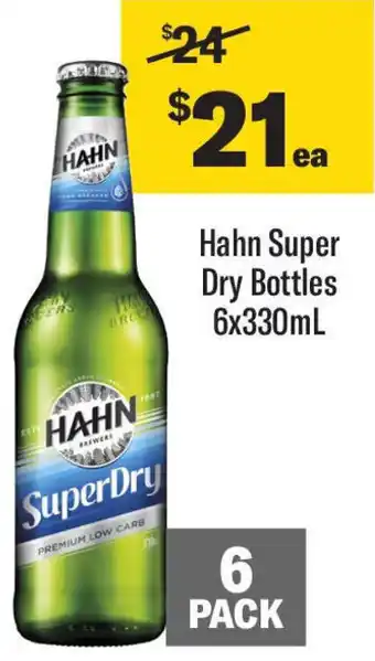 Coles Hahn super dry bottles offer