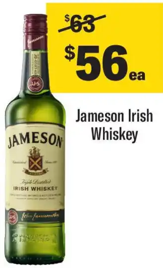 Coles Jameson irish whiskey offer