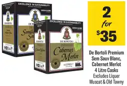 Coles De bortoli premium sem sauv blanc, cabernet merlot offer