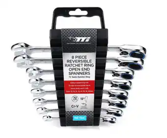 Total Tools Tti 8 piece flex head ratchet r/oe reversible 72 tooth set offer