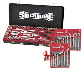 Total Tools Sidchrome 64 piece 1/4", 3/8" & 1/2" drive socket set & 19 piece spanner set offer