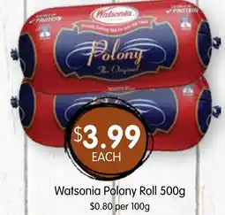 Spudshed Watsonia polony roll offer