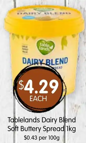 Spudshed Tablelands dairy blend soft buttery spread offer