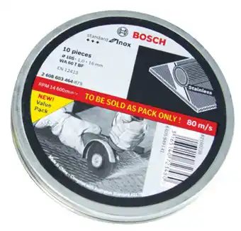 Total Tools Bosch 10 piece 125 x 1.0mm steel & stainless cut off disc offer