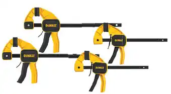 Total Tools Dewalt 4 piece trigger clamp set offer