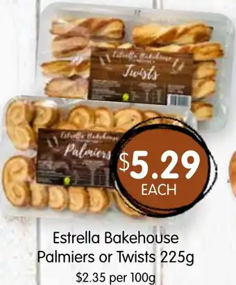 Spudshed Estrella bakehouse palmiers or twists offer