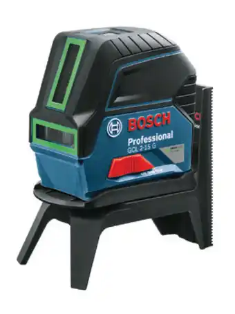Bosch cross line laser level with plumb green beam