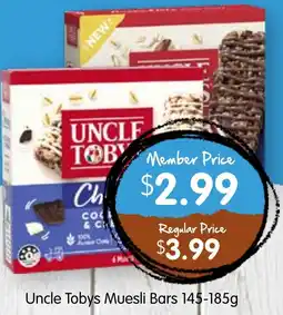 Spudshed Uncle tobys muesli bars offer