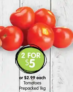 Spudshed Tomatoes prepacked offer