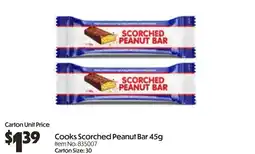 Campbells Wholesale Cooks scorched peanut bar offer