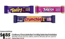 Campbells Wholesale Cadbury chocolate bar offer