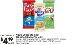 Campbells Wholesale Nestlé chocolate block offer