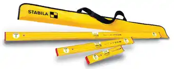 Total Tools Stabila 4 piece 1200/600/300mm level set & carry bag offer