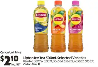 Campbells Wholesale Lipton ice tea offer