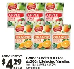 Campbells Wholesale Golden circle fruit juice offer