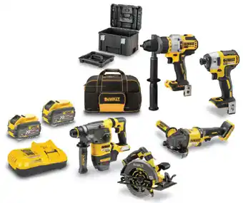 Total Tools Dewalt 18v/54v 5 piece 2x9.0ah combo kit offer