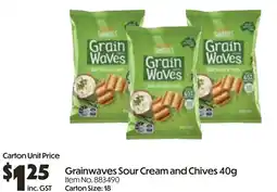 Campbells Wholesale Grainwaves sour cream and chives offer