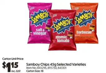 Campbells Wholesale Samboy Chips offer