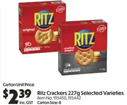 Campbells Wholesale Ritz Crackers offer