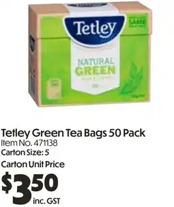 Campbells Wholesale Tetley green tea bags offer