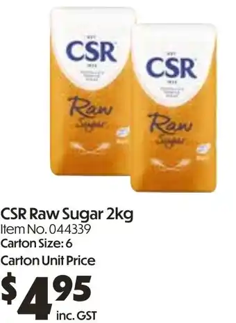 Campbells Wholesale Csr raw sugar offer