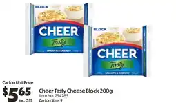 Campbells Wholesale Cheer tasty cheese block offer