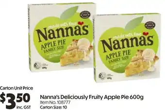 Campbells Wholesale Nanna's deliciously fruity apple pie offer