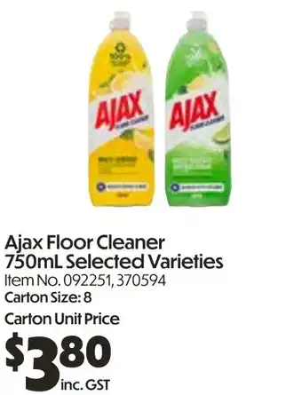 Campbells Wholesale Ajax Floor Cleaner offer