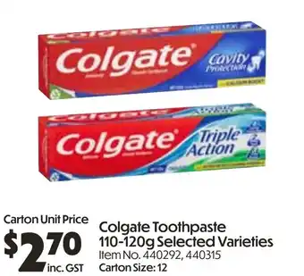 Campbells Wholesale Colgate Toothpaste offer