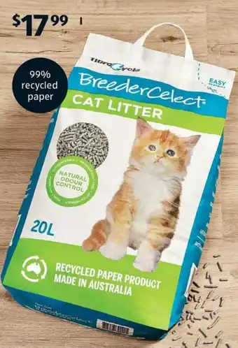 ALDI Breedercelect recycled paper cat litter offer