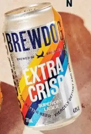 ALDI BrewDog Extra Crisp Lager Extra Crisp offer