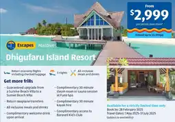 ALDI dhDhigufaru Island Resort offer