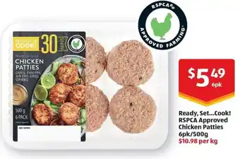 ALDI Ready Set Cook RSPCA Chicken Patties offer