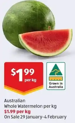 ALDI Whole Watermelon offer