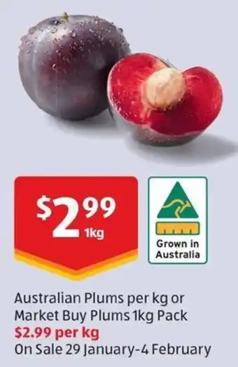 ALDI Australian Plums Market Buy Plums offer