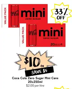 Drakes Coca Cola Zero Sugar Mini Cans offer