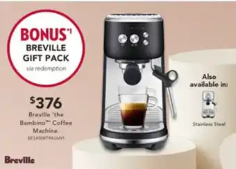 Harvey Norman Breville 'the Bambino Coffee Machine offer