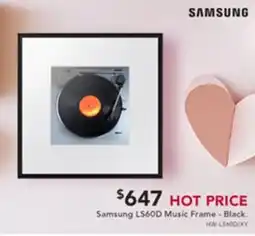 Harvey Norman Samsung LS60D Music Frame - Black offer