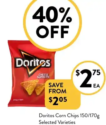 Foodworks Doritos Corn Chips offer