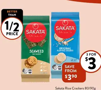 Foodworks Sakata Rice Crackers offer