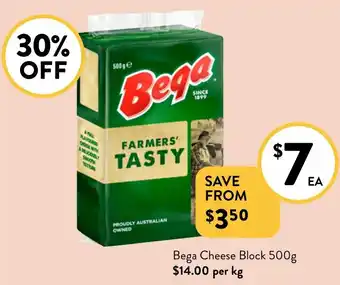 Foodworks Bega Cheese Block offer