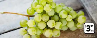 Foodworks White Seedless Grapes offer