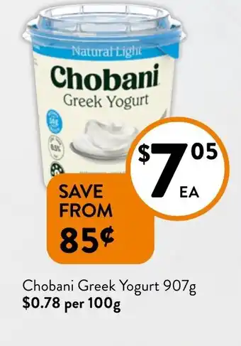 Foodworks Chobani Greek Yogurt offer