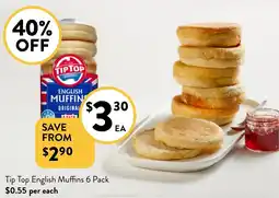 Foodworks Tip Top English Muffins offer